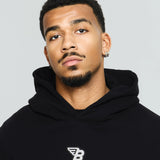 FLY INITIAL HOODIE - BLACK