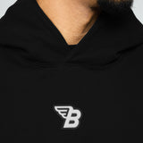 FLY INITIAL HOODIE - BLACK